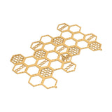 Ear Stud Display Rack Poplar Material Golden Beehive Type Space Saving Durable Earring Jewelry Storage Rack