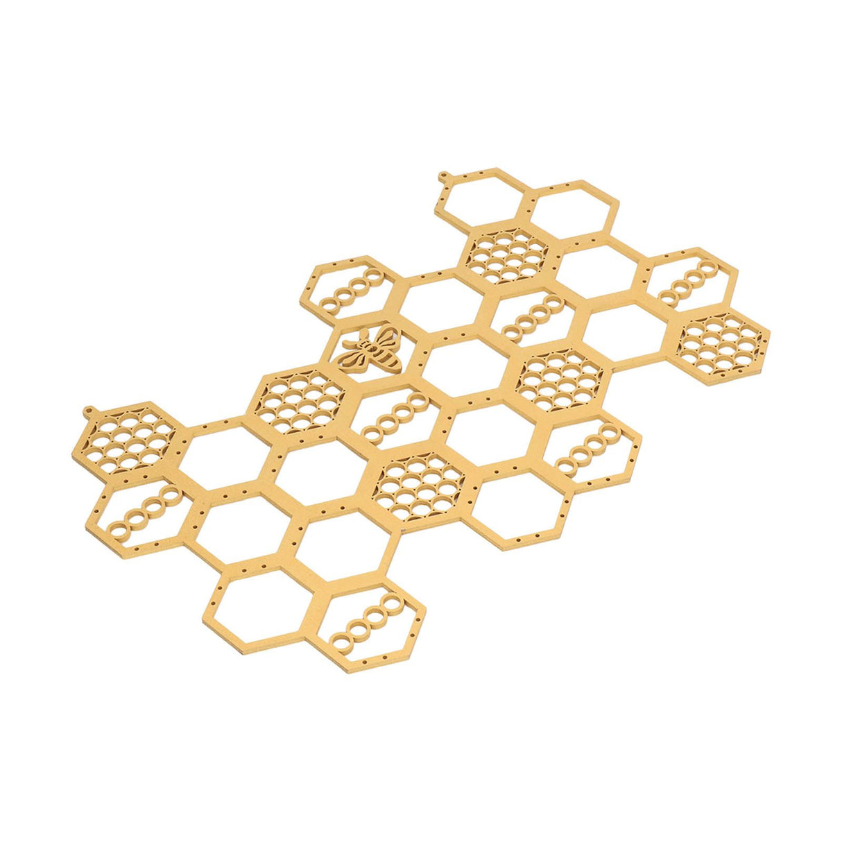 Ear Stud Display Rack Poplar Material Golden Beehive Type Space Saving Durable Earring Jewelry Storage Rack