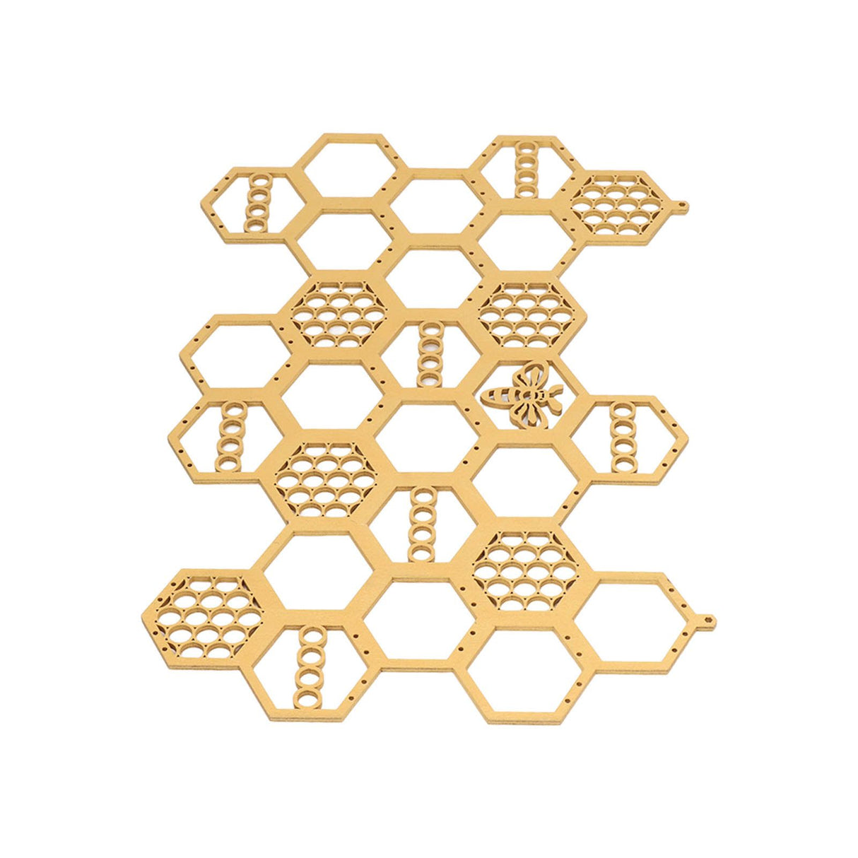 Ear Stud Display Rack Poplar Material Golden Beehive Type Space Saving Durable Earring Jewelry Storage Rack
