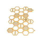 Ear Stud Display Rack Poplar Material Golden Beehive Type Space Saving Durable Earring Jewelry Storage Rack
