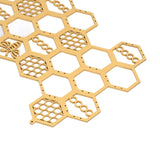 Ear Stud Display Rack Poplar Material Golden Beehive Type Space Saving Durable Earring Jewelry Storage Rack