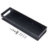 40cm Bathroom Wall Shelf Modern Simple Preservative Stainless Steel Waterproof Shelf for Kitchen Bedroom Matte Black