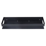 40cm Bathroom Wall Shelf Modern Simple Preservative Stainless Steel Waterproof Shelf for Kitchen Bedroom Matte Black - Top-Down View
