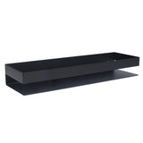 40cm Bathroom Wall Shelf Modern Simple Preservative Stainless Steel Waterproof Shelf for Kitchen Bedroom Matte Black - 45-Degree Angle