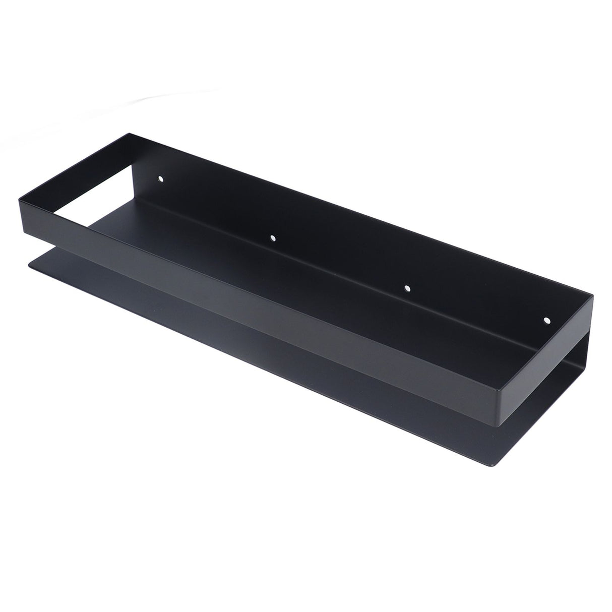 40cm Bathroom Wall Shelf Modern Simple Preservative Stainless Steel Waterproof Shelf for Kitchen Bedroom Matte Black