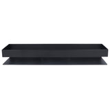 40cm Bathroom Wall Shelf Modern Simple Preservative Stainless Steel Waterproof Shelf for Kitchen Bedroom Matte Black