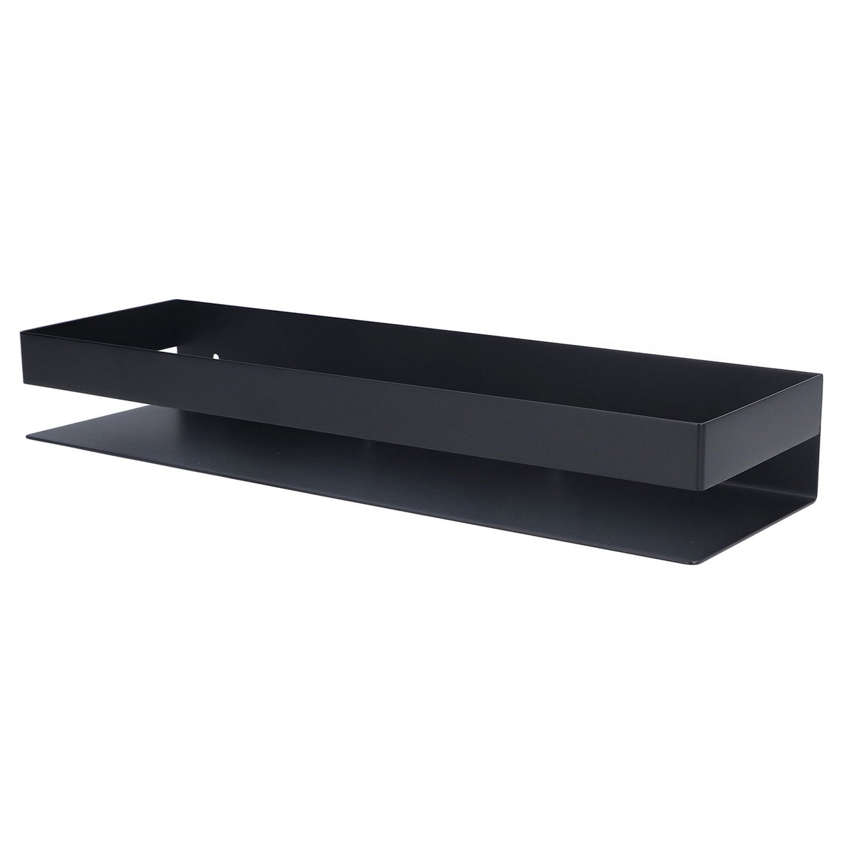 40cm Bathroom Wall Shelf Modern Simple Preservative Stainless Steel Waterproof Shelf for Kitchen Bedroom Matte Black