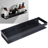 40cm Bathroom Wall Shelf Modern Simple Preservative Stainless Steel Waterproof Shelf for Kitchen Bedroom Matte Black - Extra Image