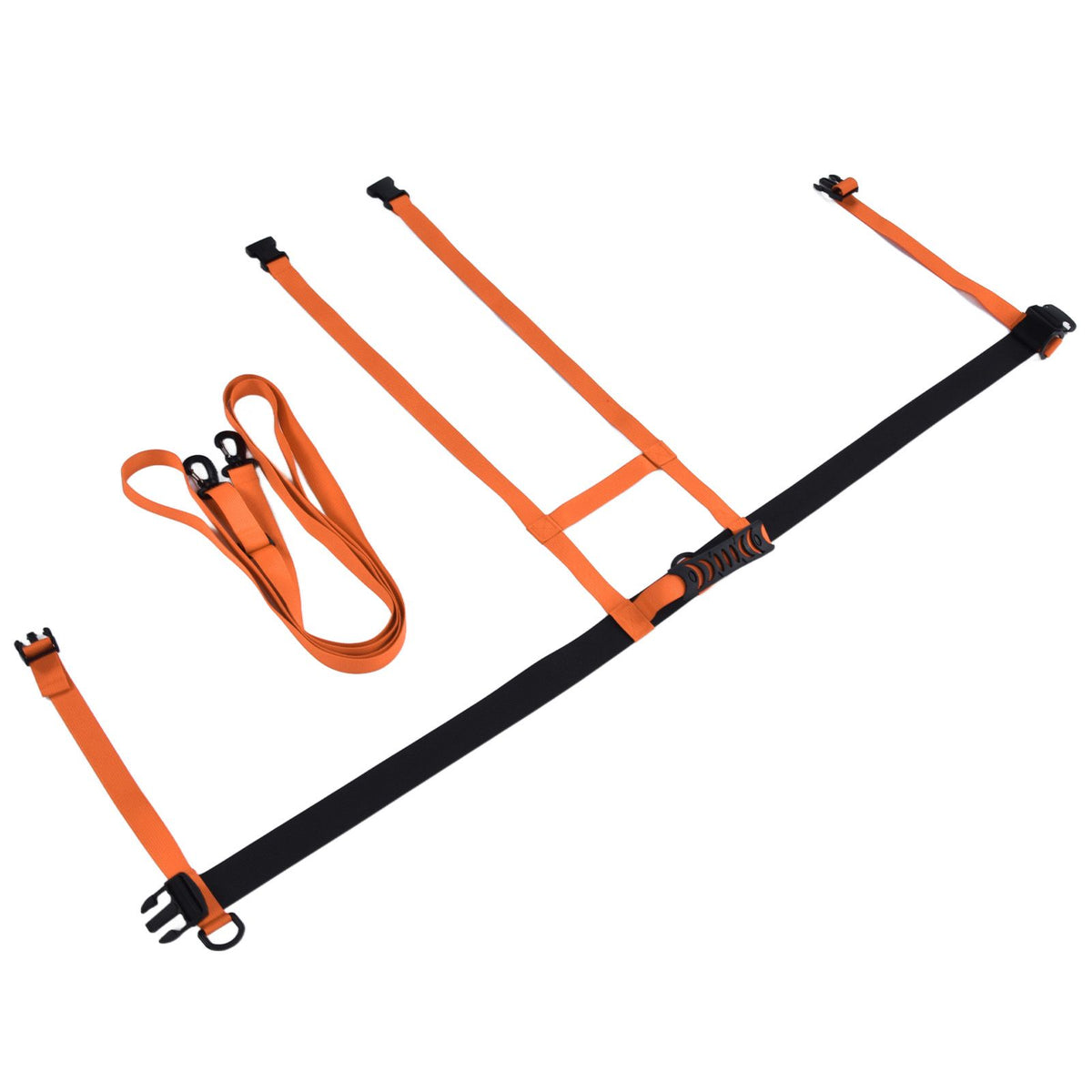 Kids Skiing Harness Adjustable Safe Drop Protection Snowboard Training Harness with Traction LeashOrange
