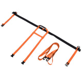 Kids Skiing Harness Adjustable Safe Drop Protection Snowboard Training Harness with Traction LeashOrange