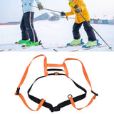 Kids Skiing Harness Adjustable Safe Drop Protection Snowboard Training Harness with Traction LeashOrange - Extra Image