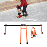 Kids Skiing Harness Adjustable Safe Drop Protection Snowboard Training Harness with Traction LeashOrange - Extra Image