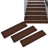 15Pcs Stair Treads 8x30in Anti Skid Polyester Fiber High Safety Easy Installation Durable Low Noise Stair Treads Carpet