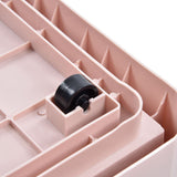Stackable Storage Bin 35L Pink Double Door 4 Wheel Foldable Stackable Storage Box for Office Home Bedroom - Extra Image