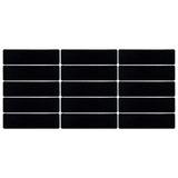 15 Pcs Stair Treads Cuttable Polyester Non Slip Soft Self Adhesive Stair Stripe Floor Mat CarpetBlack White Stripes