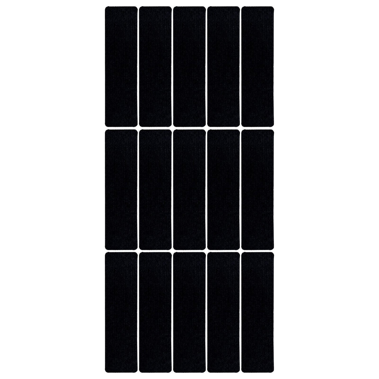 15 Pcs Stair Treads Cuttable Polyester Non Slip Soft Self Adhesive Stair Stripe Floor Mat CarpetBlack White Stripes
