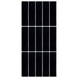 15 Pcs Stair Treads Cuttable Polyester Non Slip Soft Self Adhesive Stair Stripe Floor Mat CarpetBlack White Stripes - Front View