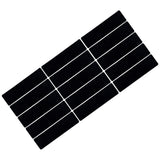 15 Pcs Stair Treads Cuttable Polyester Non Slip Soft Self Adhesive Stair Stripe Floor Mat CarpetBlack White Stripes - Top-Down View
