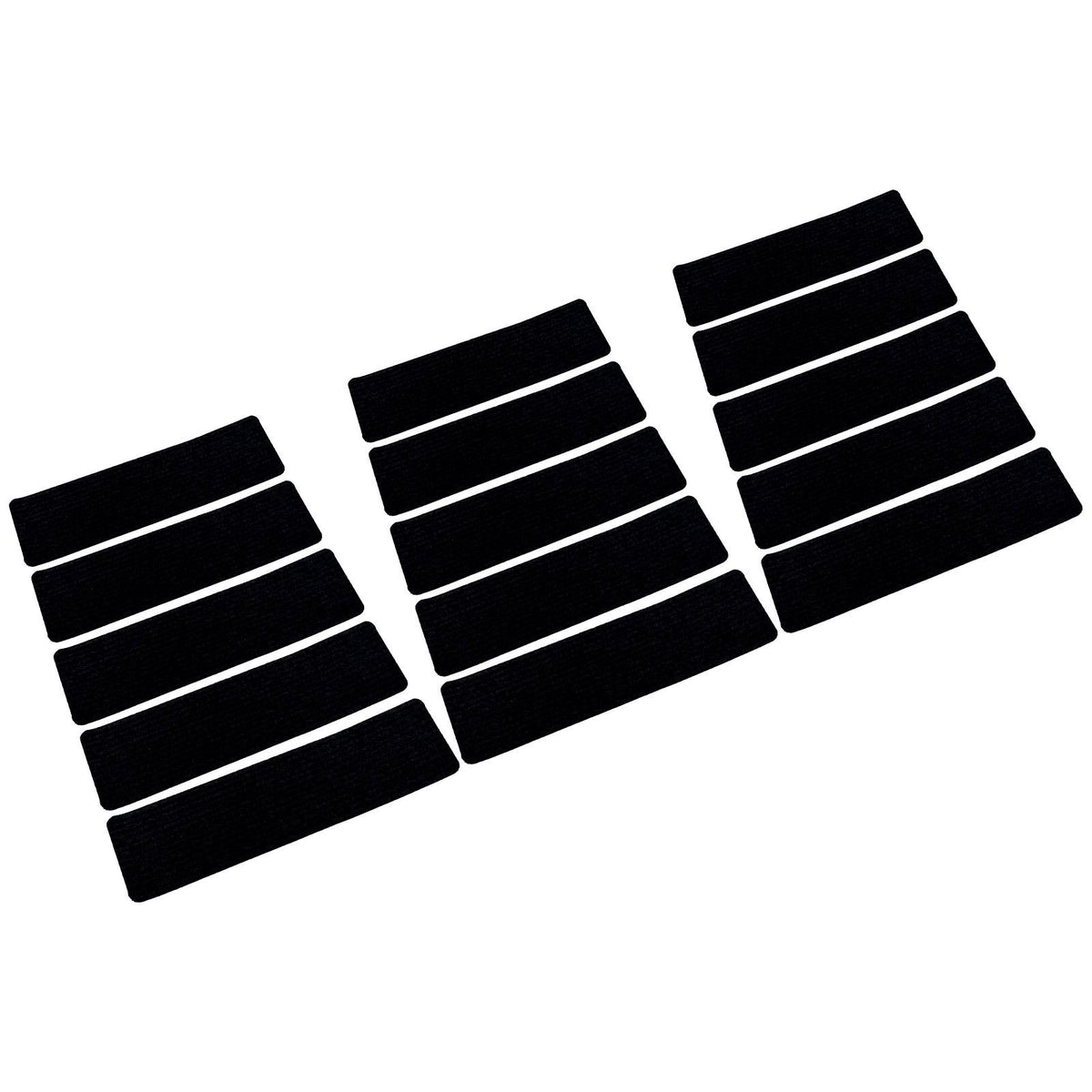 15 Pcs Stair Treads Cuttable Polyester Non Slip Soft Self Adhesive Stair Stripe Floor Mat CarpetBlack White Stripes