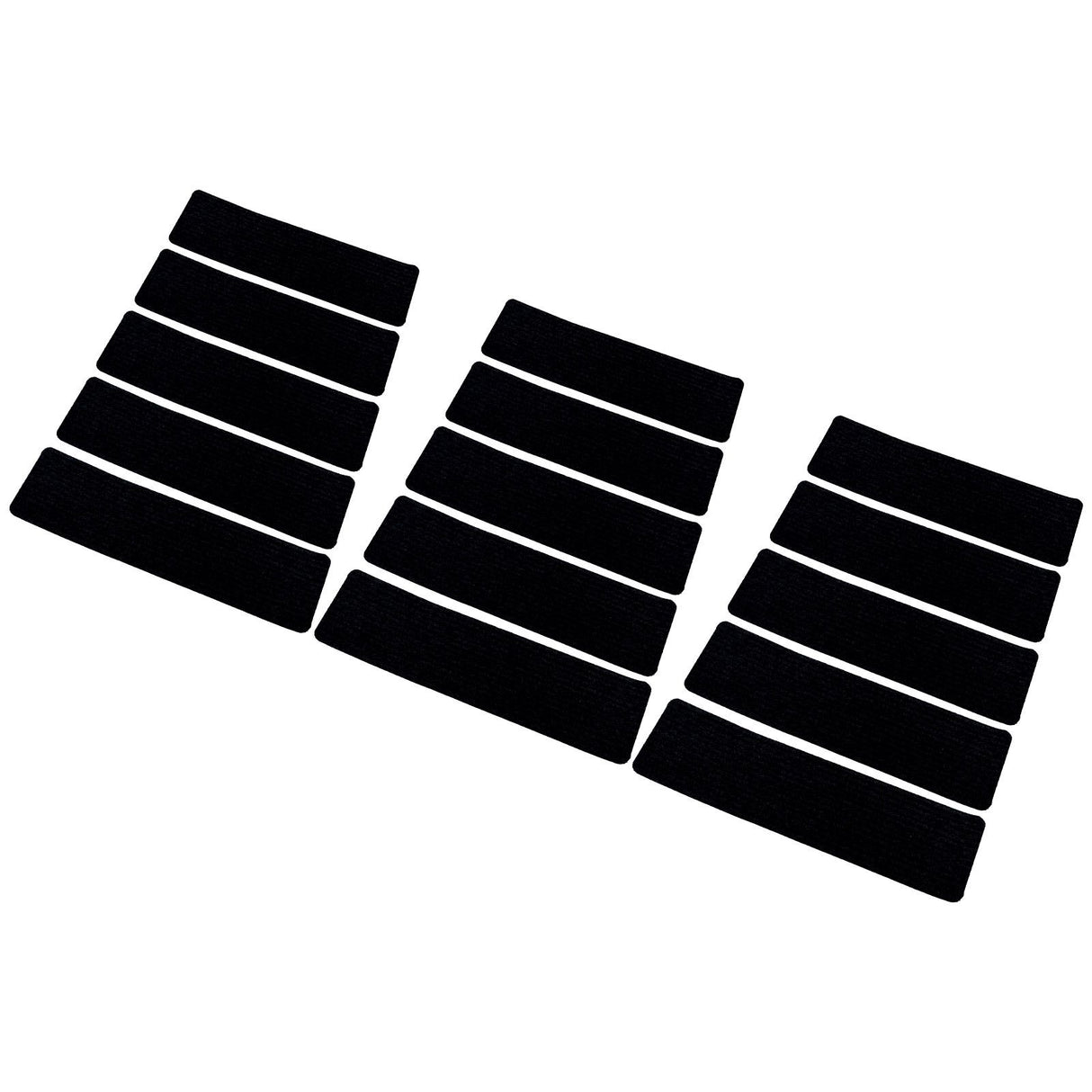 15 Pcs Stair Treads Cuttable Polyester Non Slip Soft Self Adhesive Stair Stripe Floor Mat CarpetBlack White Stripes