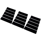 15 Pcs Stair Treads Cuttable Polyester Non Slip Soft Self Adhesive Stair Stripe Floor Mat CarpetBlack White Stripes