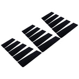 15 Pcs Stair Treads Cuttable Polyester Non Slip Soft Self Adhesive Stair Stripe Floor Mat CarpetBlack White Stripes - Close-Up Angle