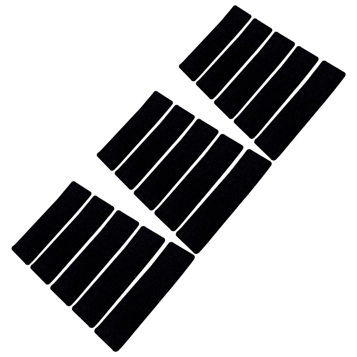 15 Pcs Stair Treads Cuttable Polyester Non Slip Soft Self Adhesive Stair Stripe Floor Mat CarpetBlack White Stripes
