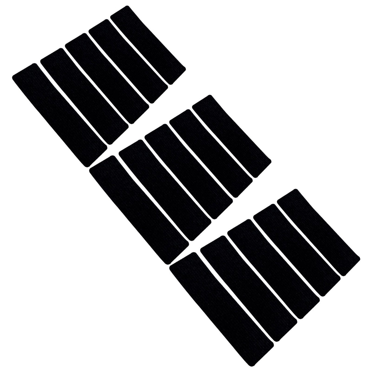 15 Pcs Stair Treads Cuttable Polyester Non Slip Soft Self Adhesive Stair Stripe Floor Mat CarpetBlack White Stripes