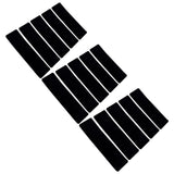 15 Pcs Stair Treads Cuttable Polyester Non Slip Soft Self Adhesive Stair Stripe Floor Mat CarpetBlack White Stripes