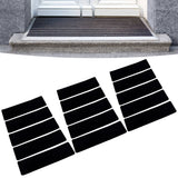 15 Pcs Stair Treads Cuttable Polyester Non Slip Soft Self Adhesive Stair Stripe Floor Mat CarpetBlack White Stripes - Extra Image