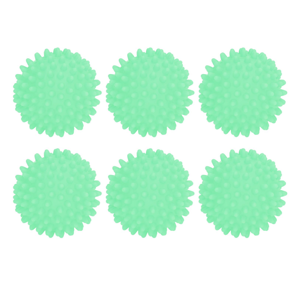 6Pcs Laundry Ball Non Toxic PVC Safe Reusable Household Supplies for Washing Machine WasherGreen