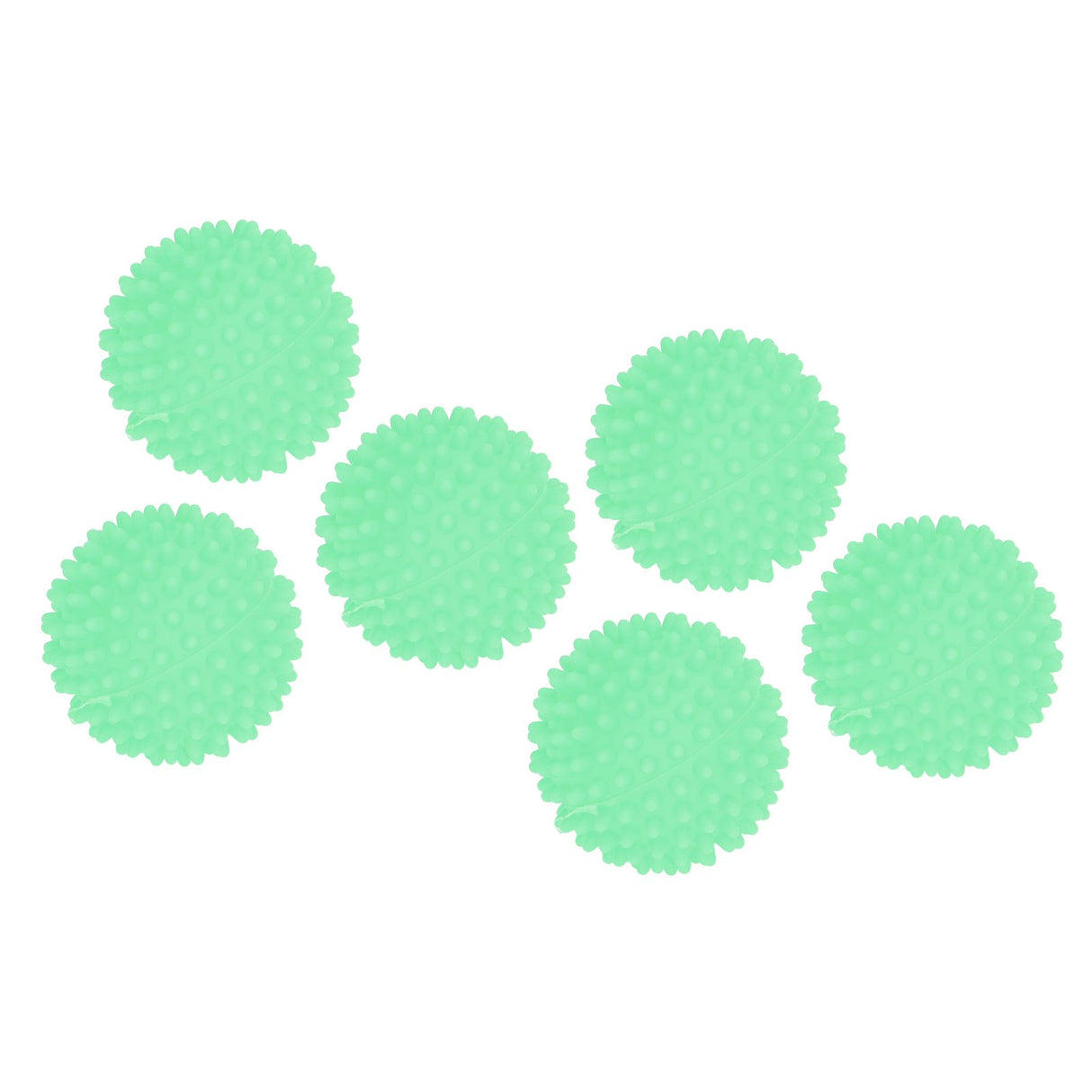 6Pcs Laundry Ball Non Toxic PVC Safe Reusable Household Supplies for Washing Machine WasherGreen