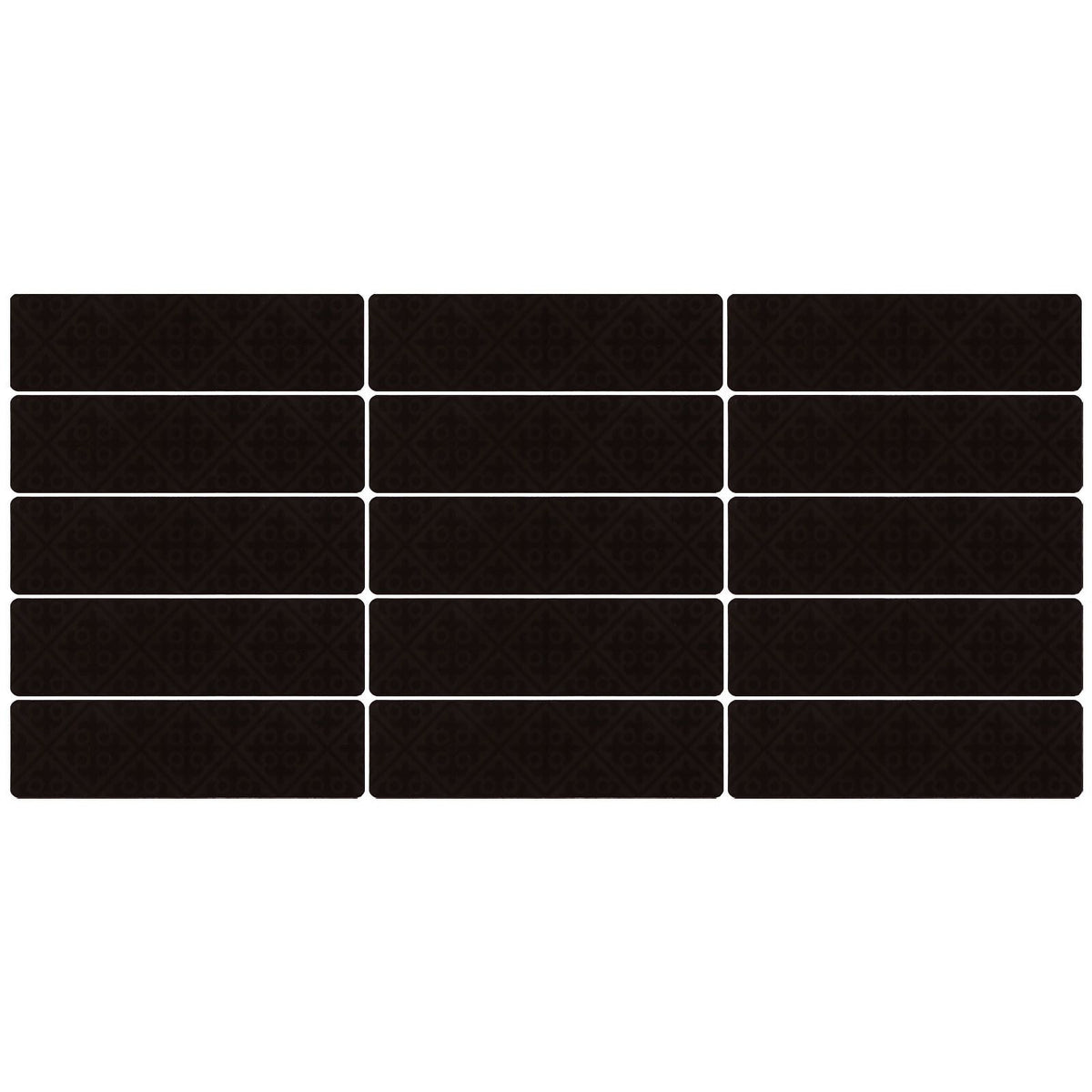 15 Pcs Stair Treads Non Slip Soft Dirt Resistant European Style Pattern Stair Tread Mat CarpetBrown European Embossing