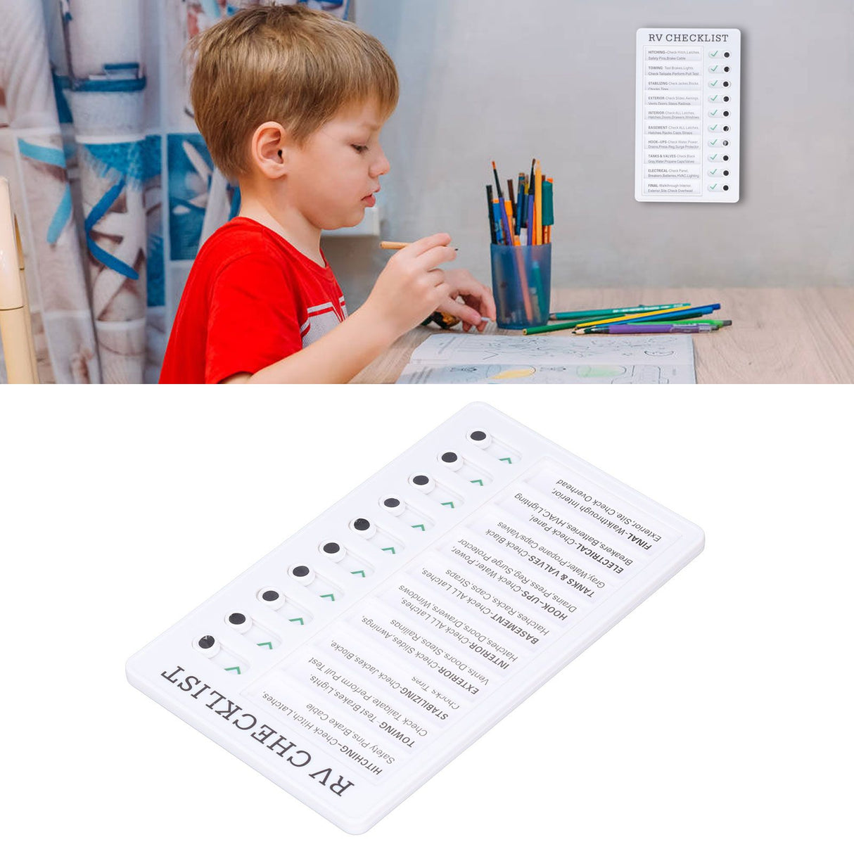 Chore Chart Memo Boards Portable Detachable Message Board Feel Comfortable PVC Kids Chore Chart for Kids Learn PlanningRV CHECKLIST