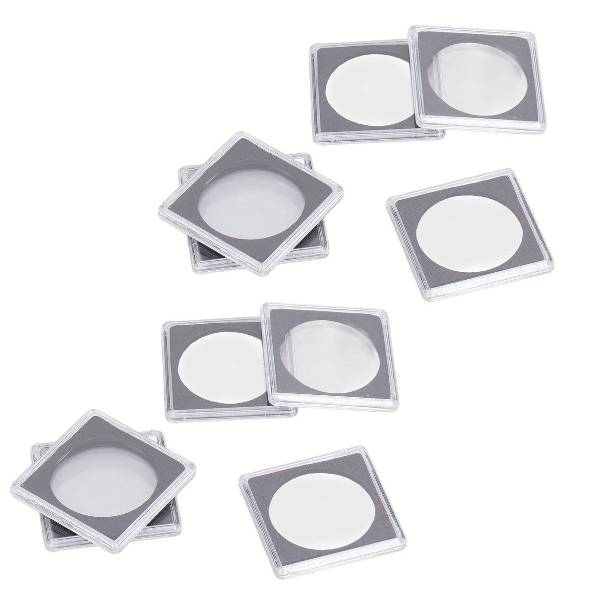 10PCS Coin Holder High Transparency Wear Resistant Environmental Acrylic Quadrate Coin Case for Coin Collection