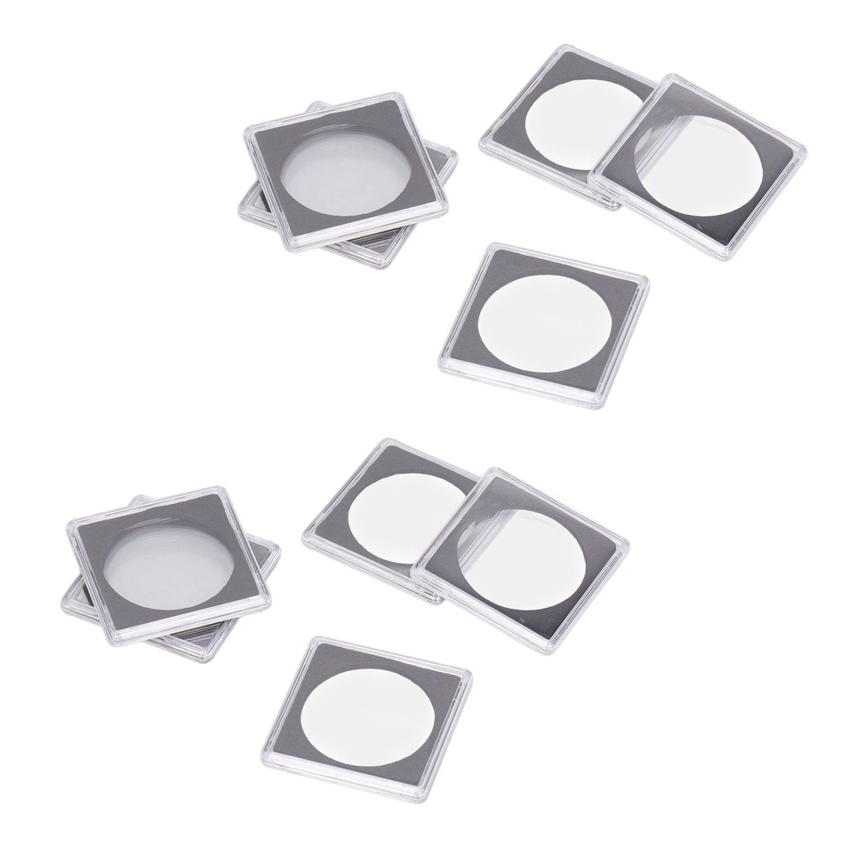 10PCS Coin Holder High Transparency Wear Resistant Environmental Acrylic Quadrate Coin Case for Coin Collection