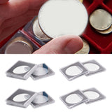 10PCS Coin Holder High Transparency Wear Resistant Environmental Acrylic Quadrate Coin Case for Coin Collection