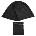 Fire Pit Cover Round Black Waterproof Dustproof Polyester Fiber Firepit Cover for Home Outdoor