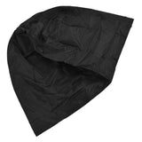 Fire Pit Cover Round Black Waterproof Dustproof Polyester Fiber Firepit Cover for Home Outdoor - Rear View
