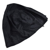 Fire Pit Cover Round Patio Outdoor Fireplace Cover Waterproof Dustproof UV Protection for All Seasons Black - Front View