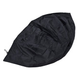 Fire Pit Cover Round Patio Outdoor Fireplace Cover Waterproof Dustproof UV Protection for All Seasons Black - Side View