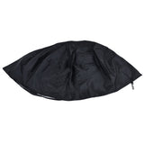 Fire Pit Cover Round Patio Outdoor Fireplace Cover Waterproof Dustproof UV Protection for All Seasons Black - Top-Down View
