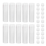 Round Clear Coin Tube Plastic Coin Storage Tubes with Cushion Sponge for 25mm / 0.98in Coins Collection