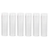 Round Clear Coin Tube Plastic Coin Storage Tubes with Cushion Sponge for 25mm / 0.98in Coins Collection - Side View