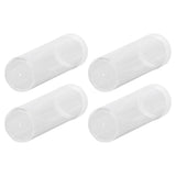 Round Clear Coin Tube Plastic Coin Storage Tubes with Cushion Sponge for 25mm / 0.98in Coins Collection
