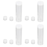 Round Clear Coin Tube Plastic Coin Storage Tubes with Cushion Sponge for 25mm / 0.98in Coins Collection - 45-Degree Angle