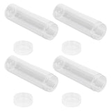 Round Clear Coin Tube Plastic Coin Storage Tubes with Cushion Sponge for 25mm / 0.98in Coins Collection - Low Angle