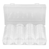 Clear Coin Storage Box 60 Pieces 41mm Coin Capsules Coin Collection Container Box for Coin Collector