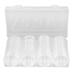 Clear Coin Storage Box 60 Pieces 41mm Coin Capsules Coin Collection Container Box for Coin Collector