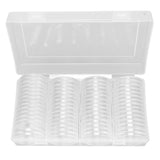 Clear Coin Storage Box 60 Pieces 41mm Coin Capsules Coin Collection Container Box for Coin Collector - Side View